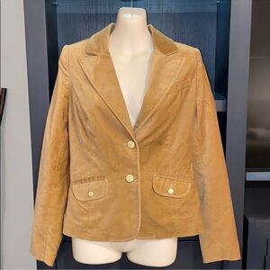 OLD NAVY Velveteen Brushed Cotton Blazer Jacket Butterscotch Gold Size XS